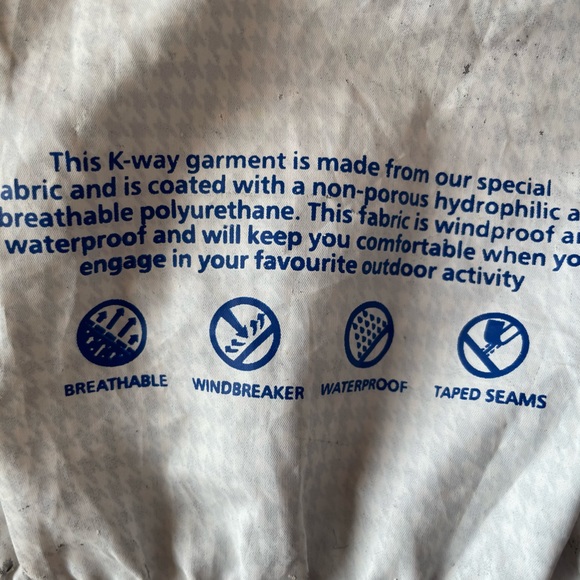 K-way houndstooth pattern windbreaker / raincoat (3t) - Picture 3 of 5